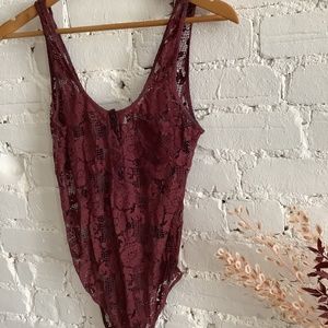 Fine Lace bodysuit never worn with tags